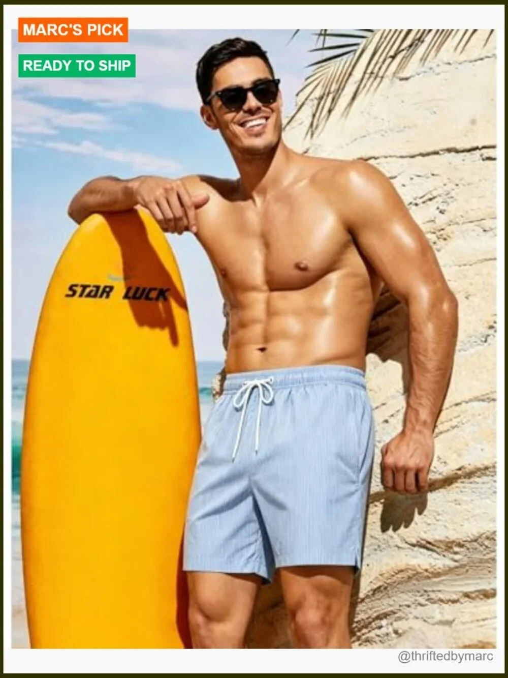 Men's Quick Dry Swim Trunks with Pockets UPF 50+